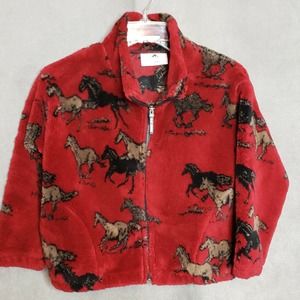 Black Mountain Kids XL Jacket Fleece Full Zip Horses Outdoor Equestrian